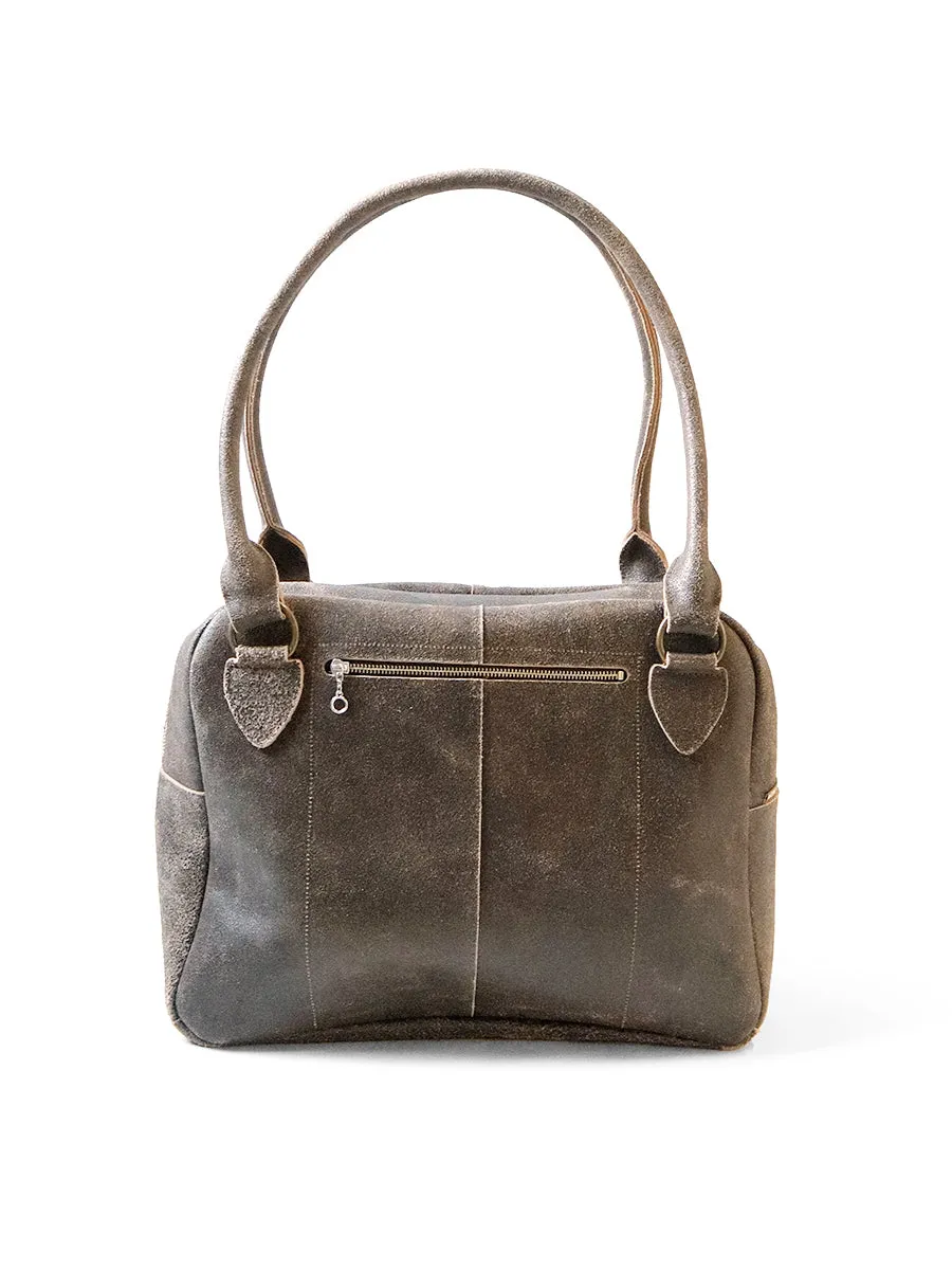 Kapital Crack Leather Fargo Bag (Small)