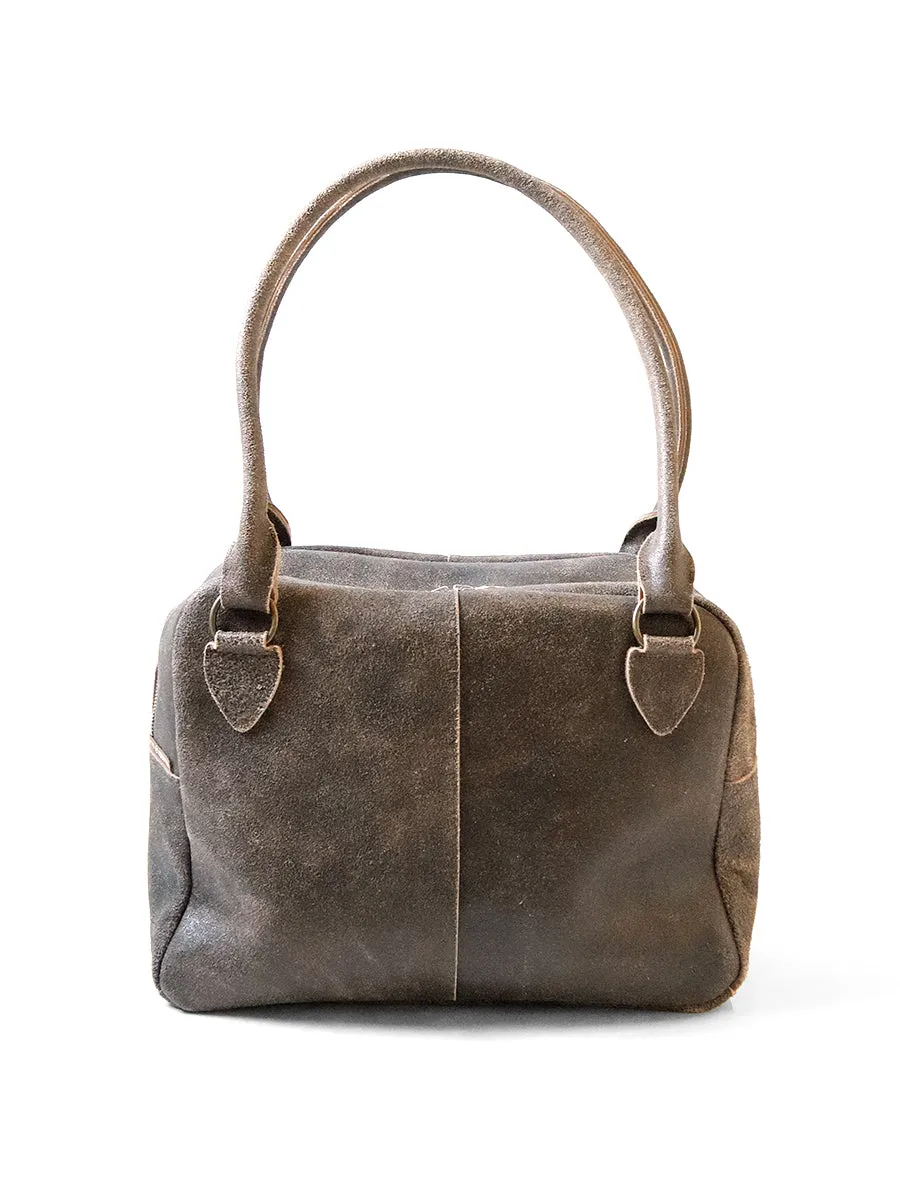 Kapital Crack Leather Fargo Bag (Small)