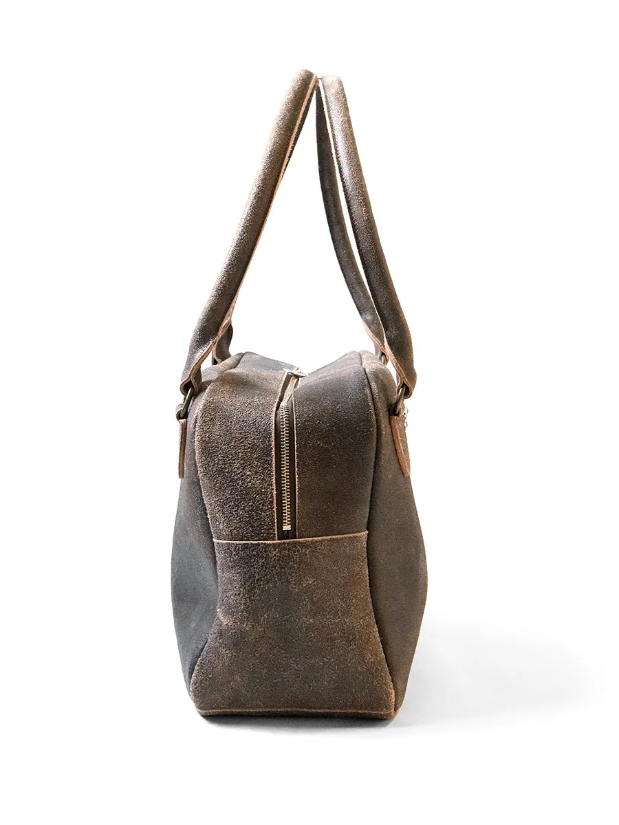 Kapital Crack Leather Fargo Bag (Small)