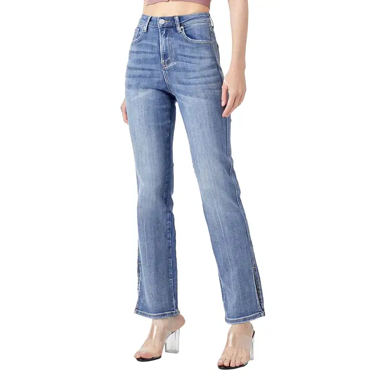 Kathleen High Rise Slit Jean