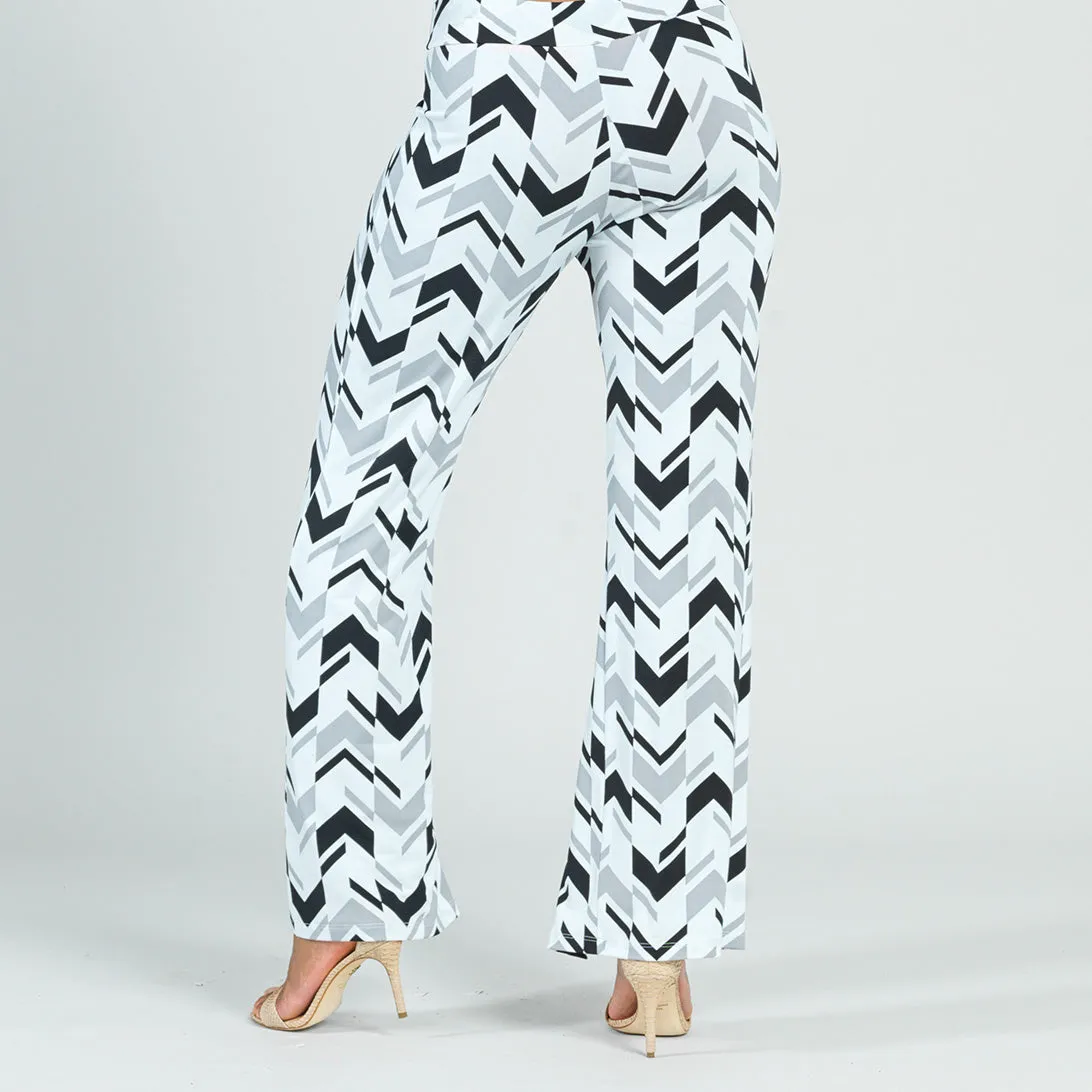 Kick Front High Slit Pant - Chevron Stripe - Final Sale!