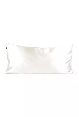 Kitsch Satin Pillowcase in Ivory - King Size