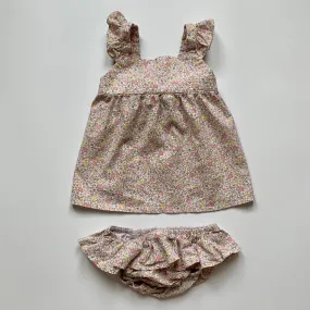 La Coqueta Liberty Print Top with Matching Ruffled Bottoms: 3 Years