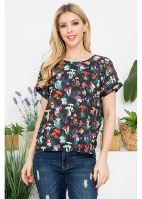 LA Soul Mushroom Garden Top Black