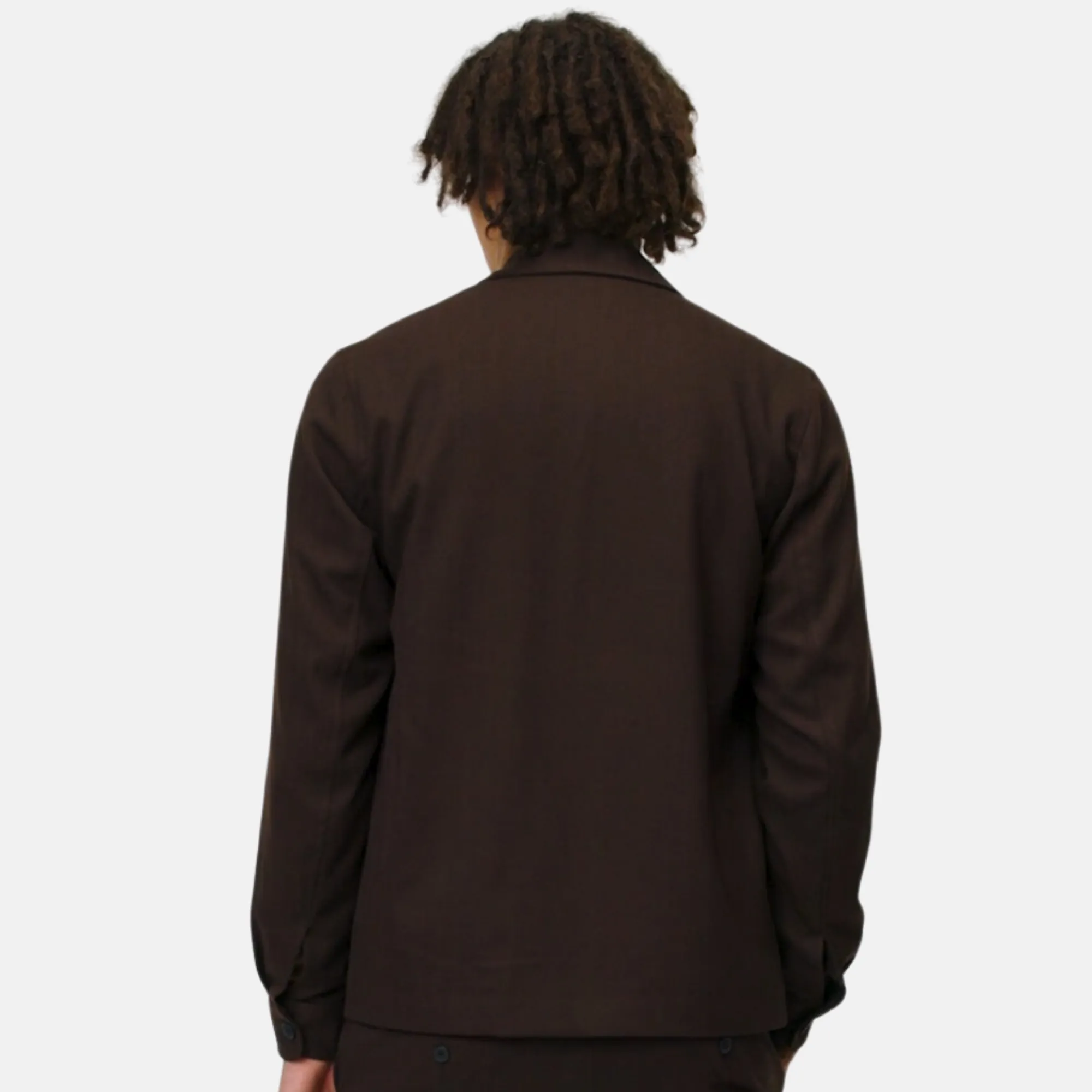 Les Deux Ebony Brown Como Coach Herringbone Jacket