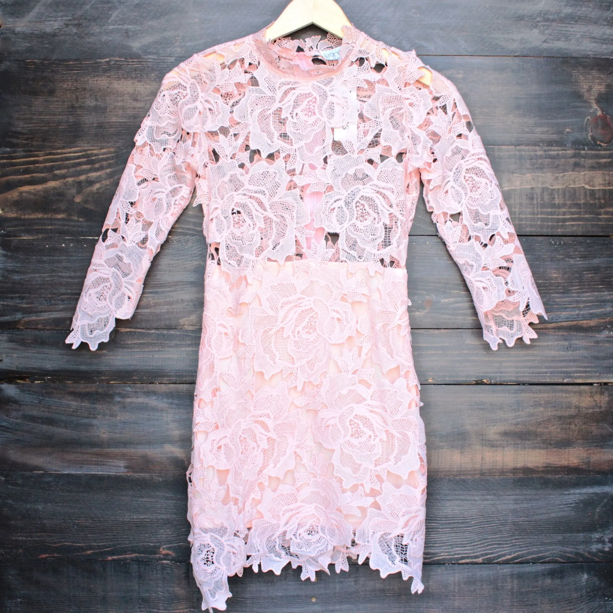 Lioness - Killer Lace Dress in Pink Blush