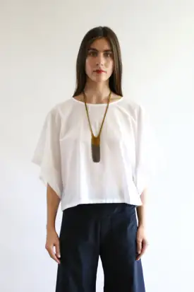 Lisbon Top | White Organic Batiste