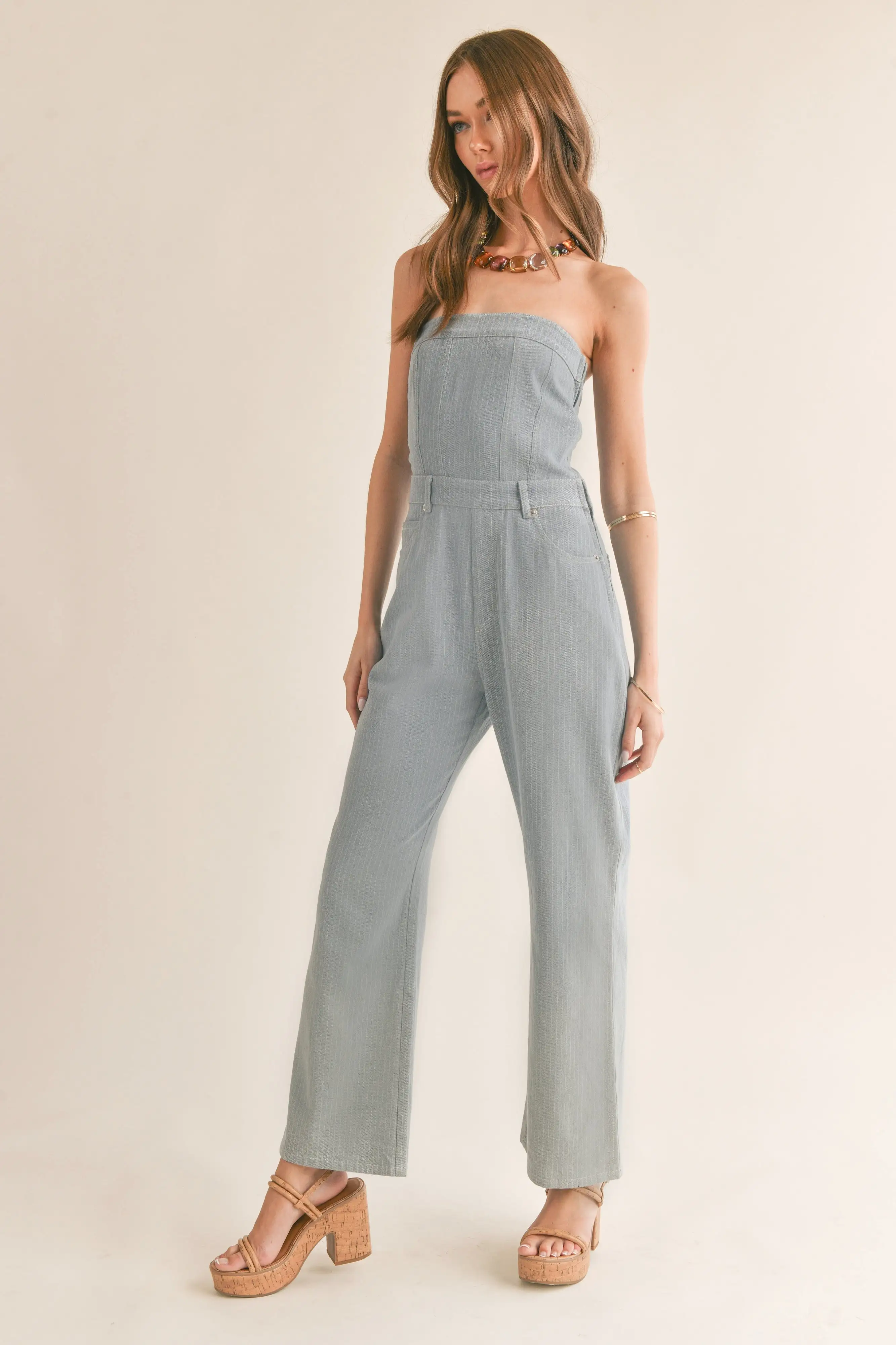 Locals Only Sidezip Denim Jumpsuit