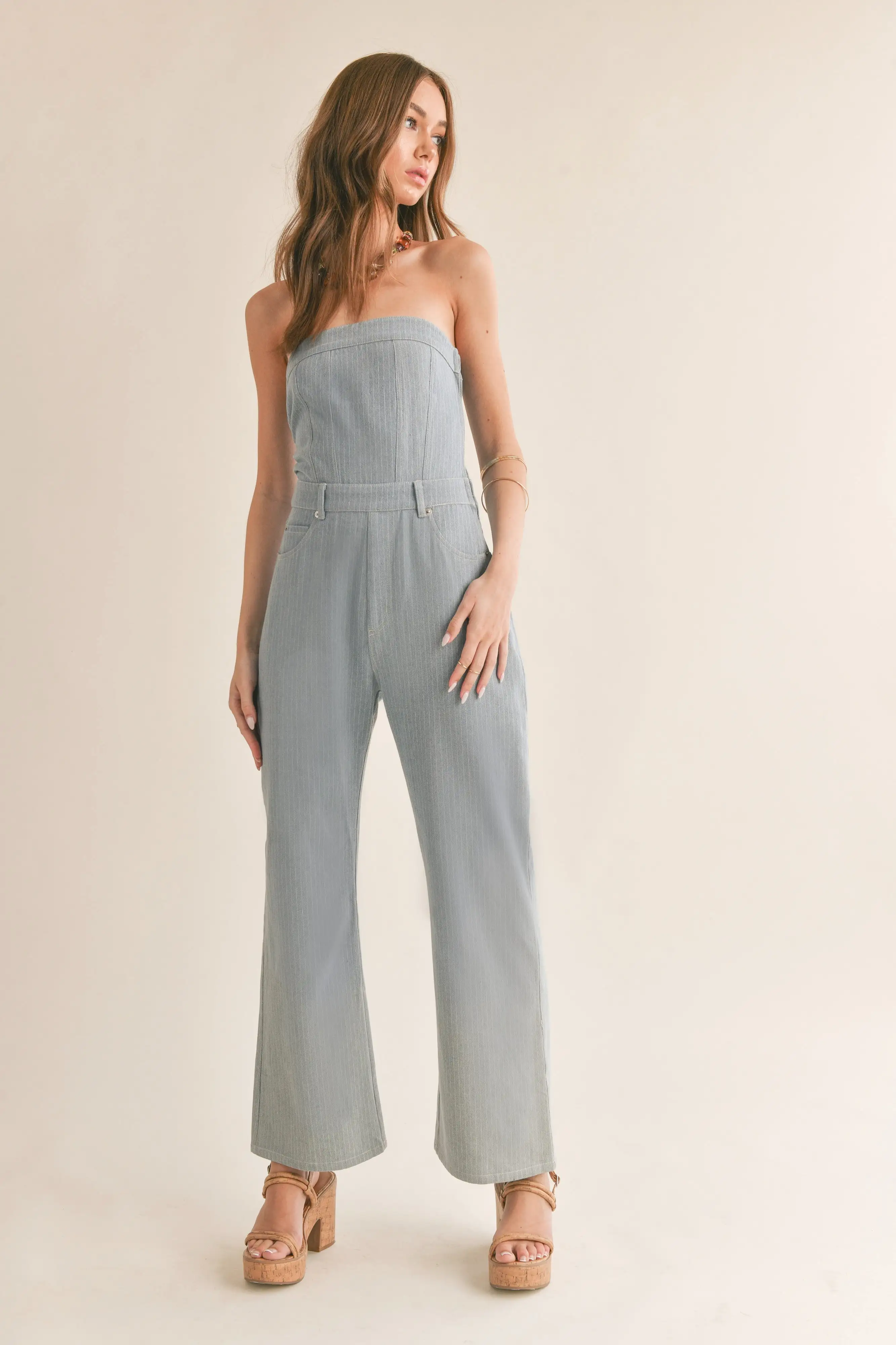 Locals Only Sidezip Denim Jumpsuit