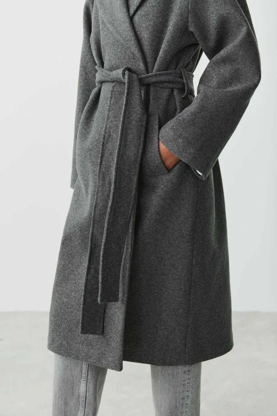 Long belted coat