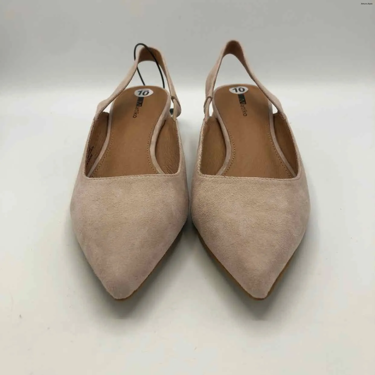 MATIKO Lt Pink Beige Suede Pointed Toe Heels Shoe Size 41 US: 10 Shoes