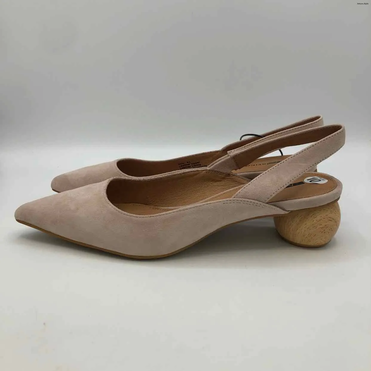 MATIKO Lt Pink Beige Suede Pointed Toe Heels Shoe Size 41 US: 10 Shoes