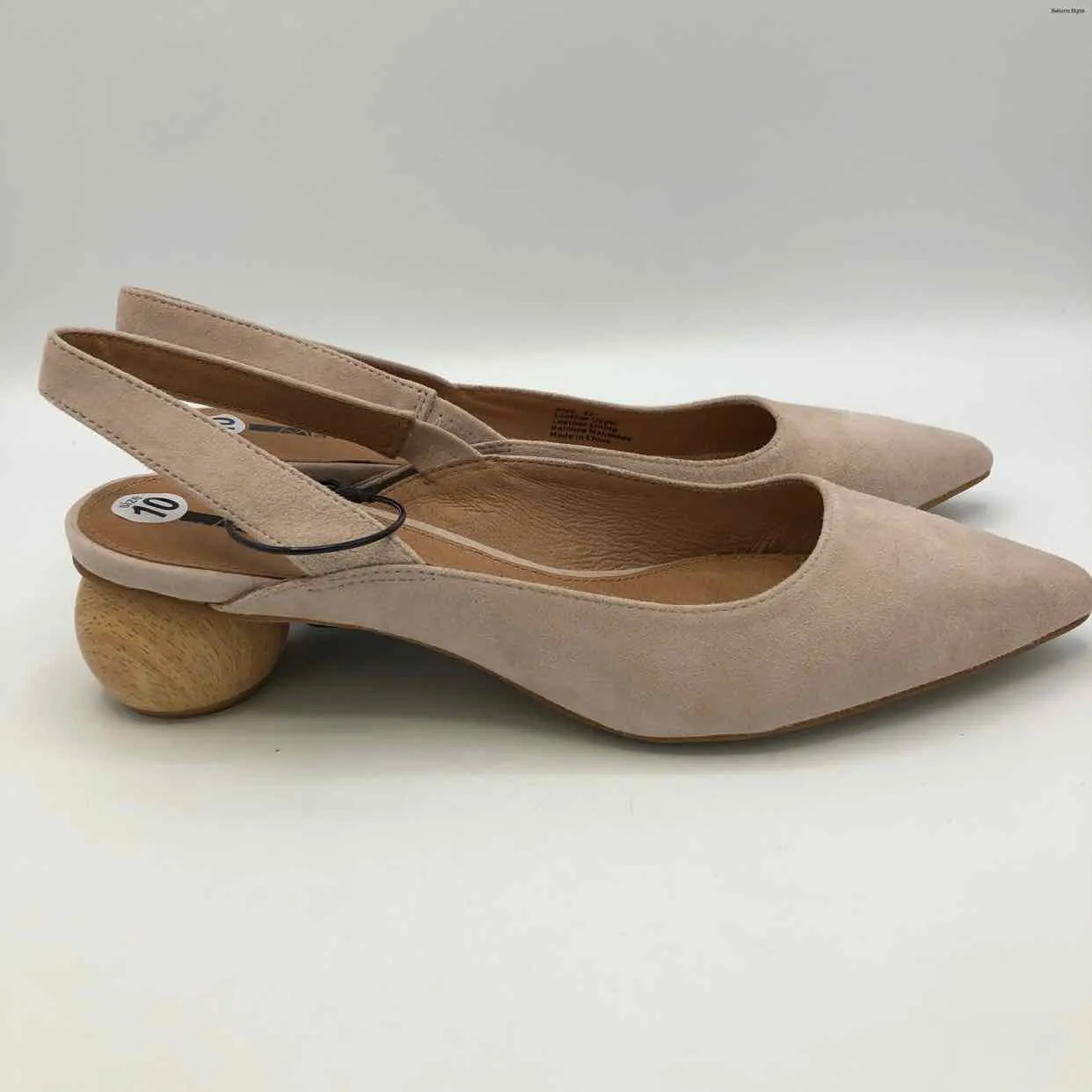 MATIKO Lt Pink Beige Suede Pointed Toe Heels Shoe Size 41 US: 10 Shoes