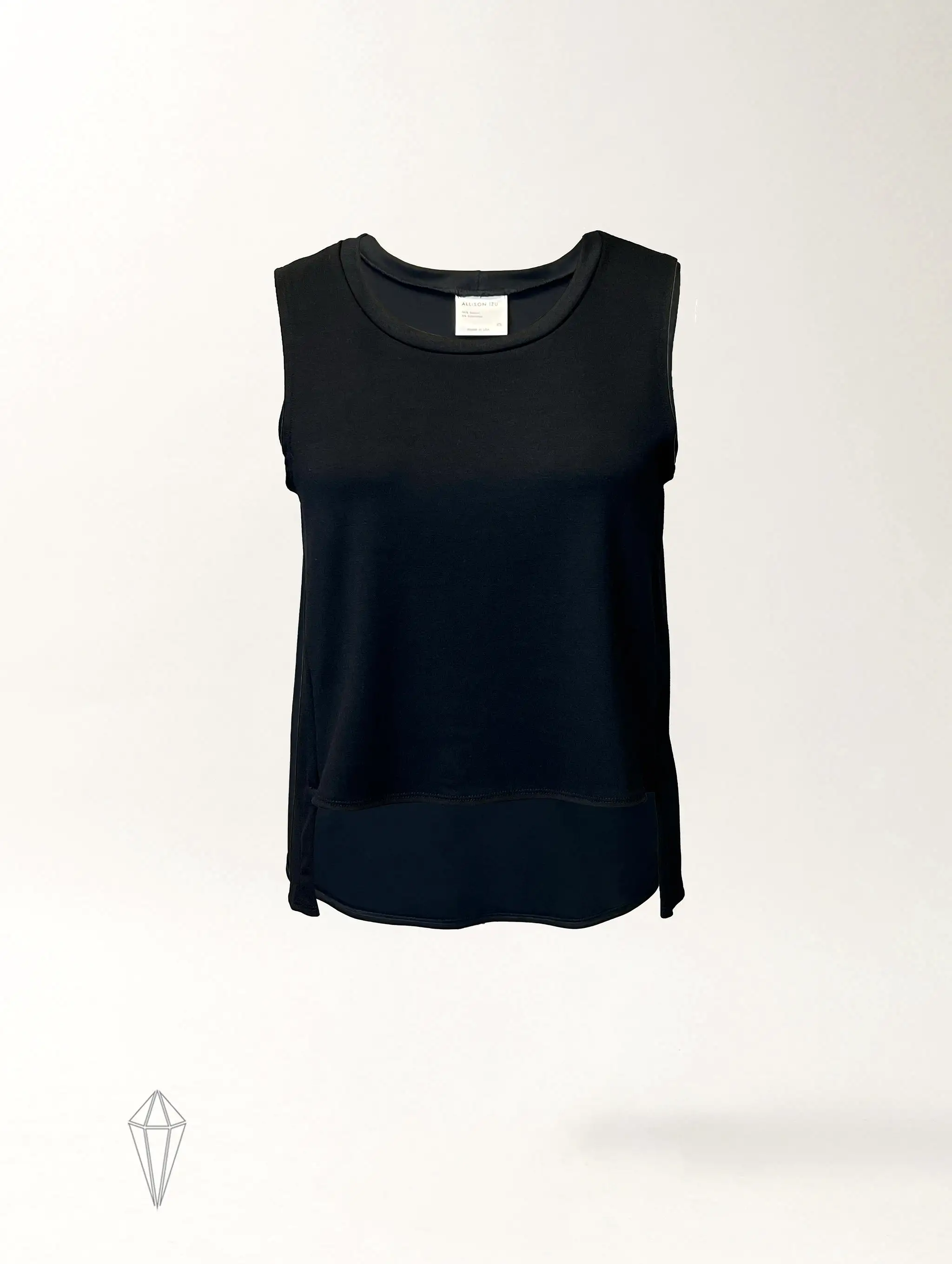 Max Tank - Black Rayon Jersey