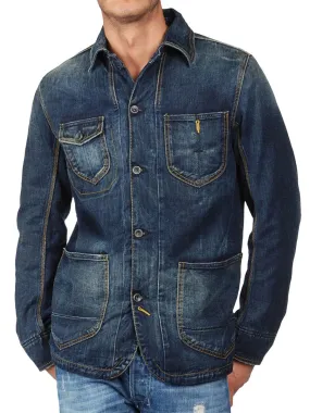 Men's Vintage Multi-Pocket Denim Jacket