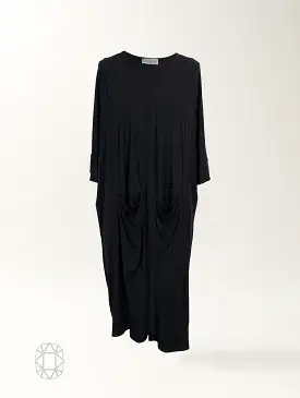 Milla Duster - Black Rayon Jersey