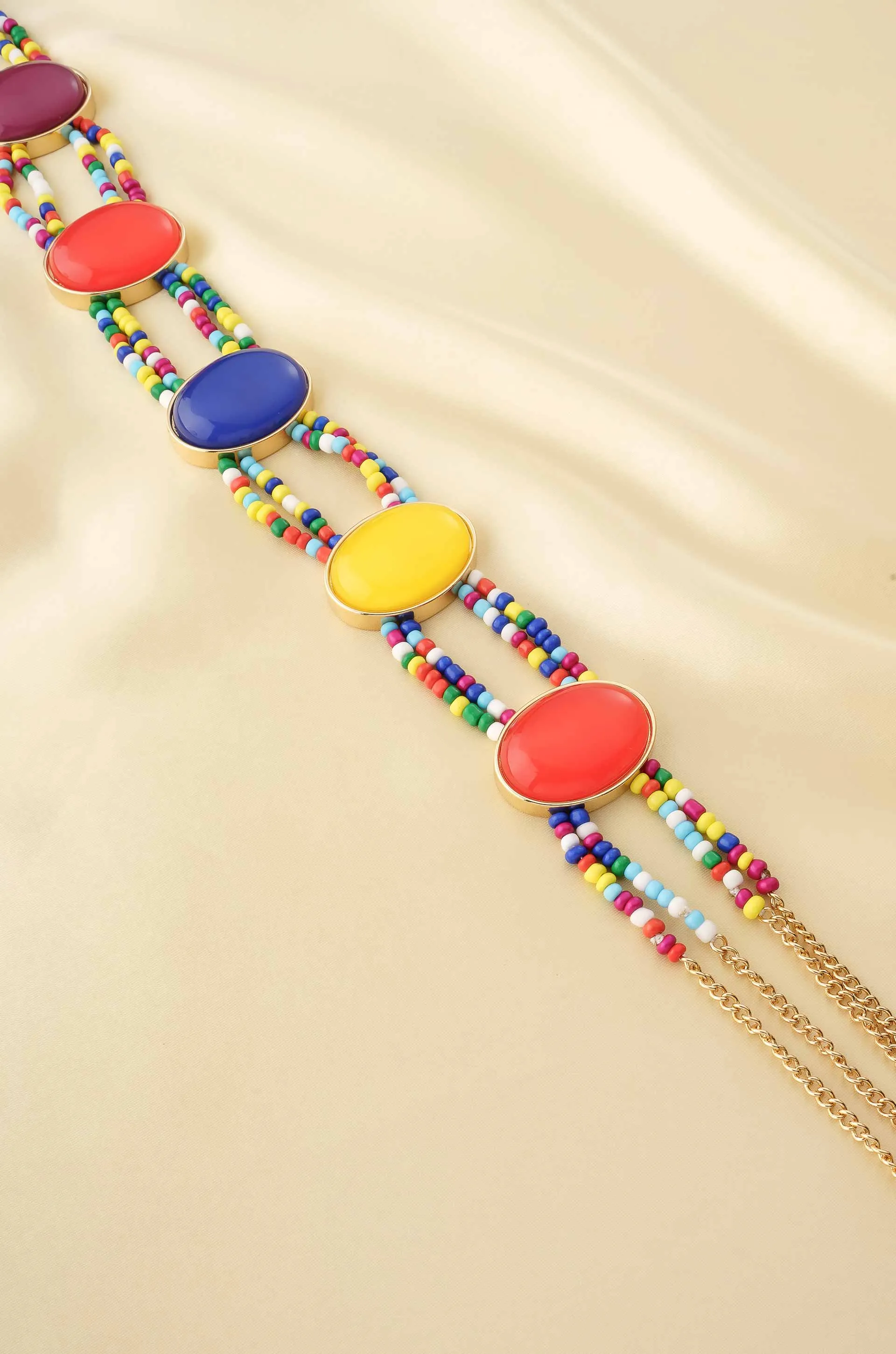 Mixed Rainbow Bead Belt