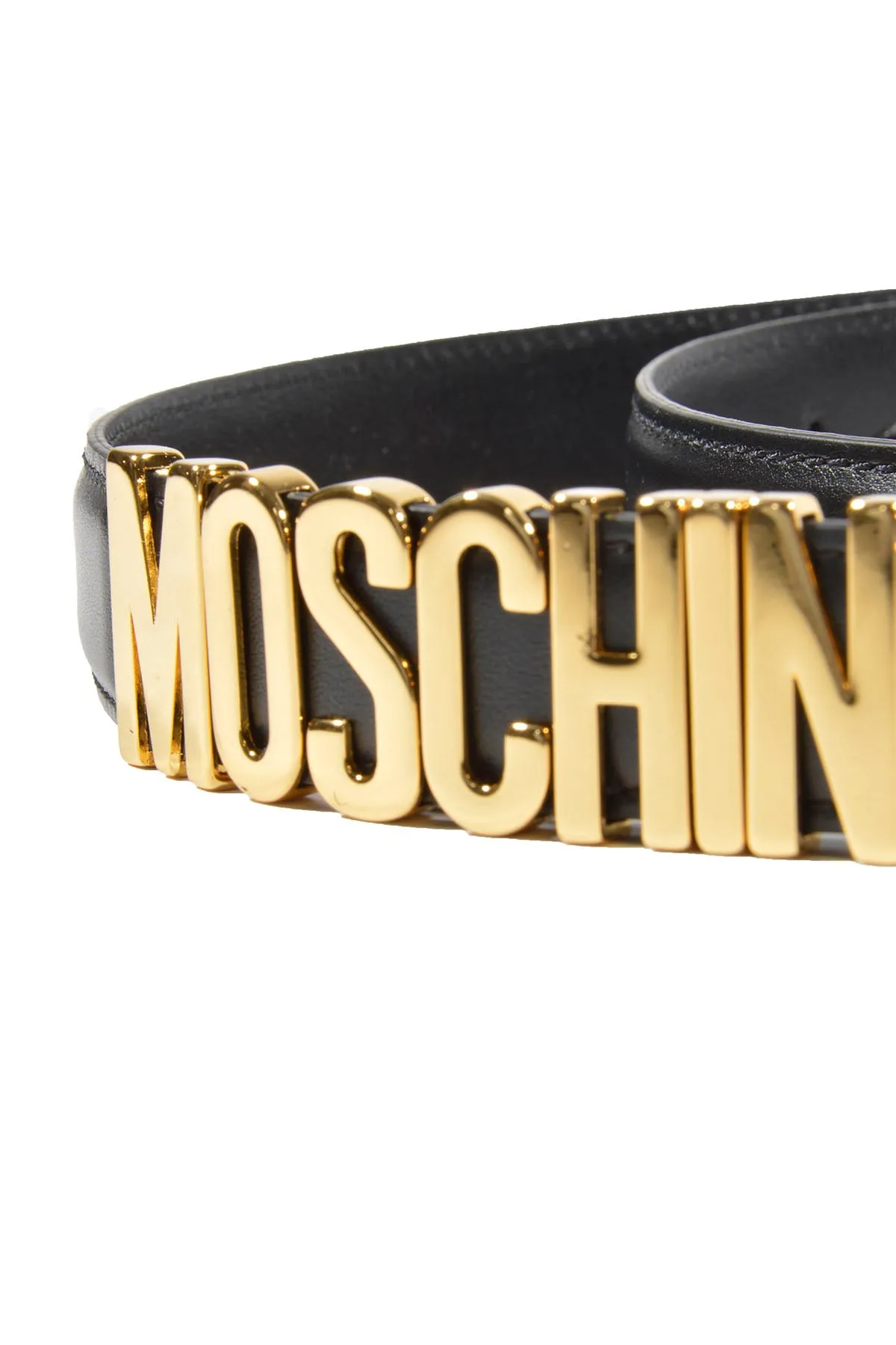 Moschino Logo Plaque Belt