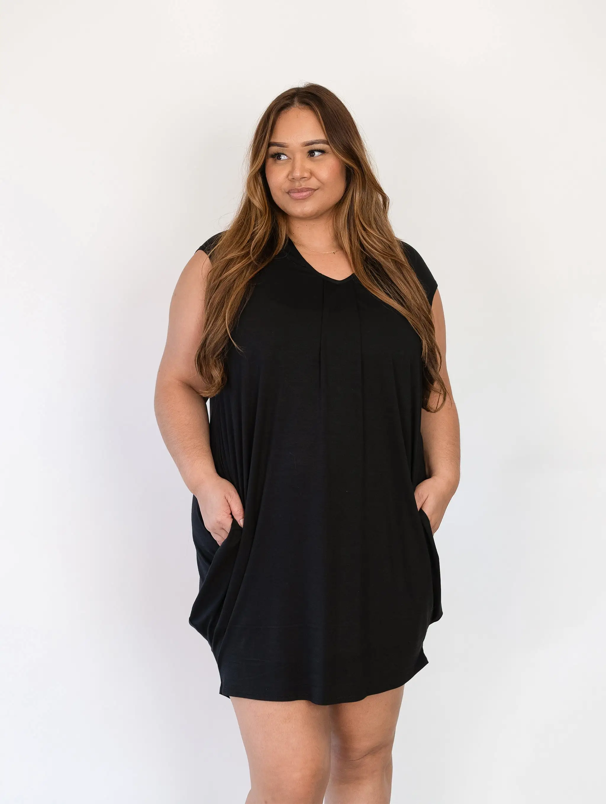 Natasha Dress - Black Rayon Jersey