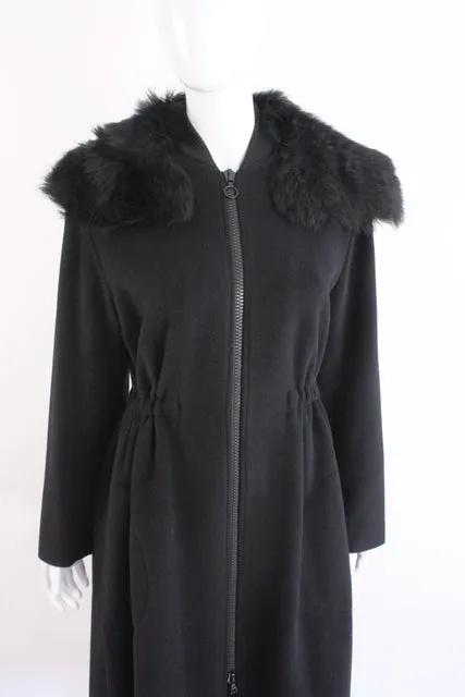 New AKRIS Coat with Fur Collar