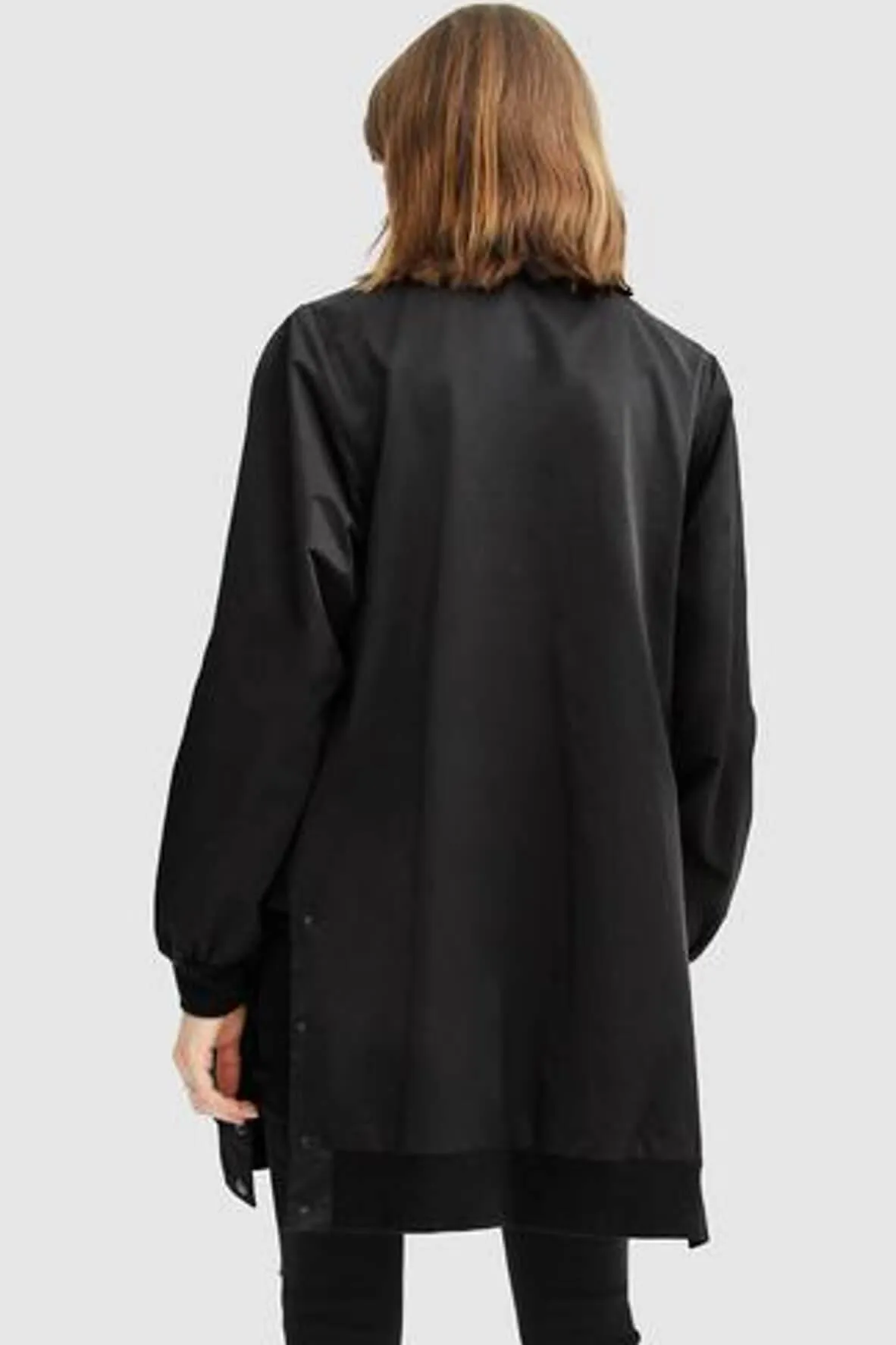 On My Mind Wool Blend Cape in Black