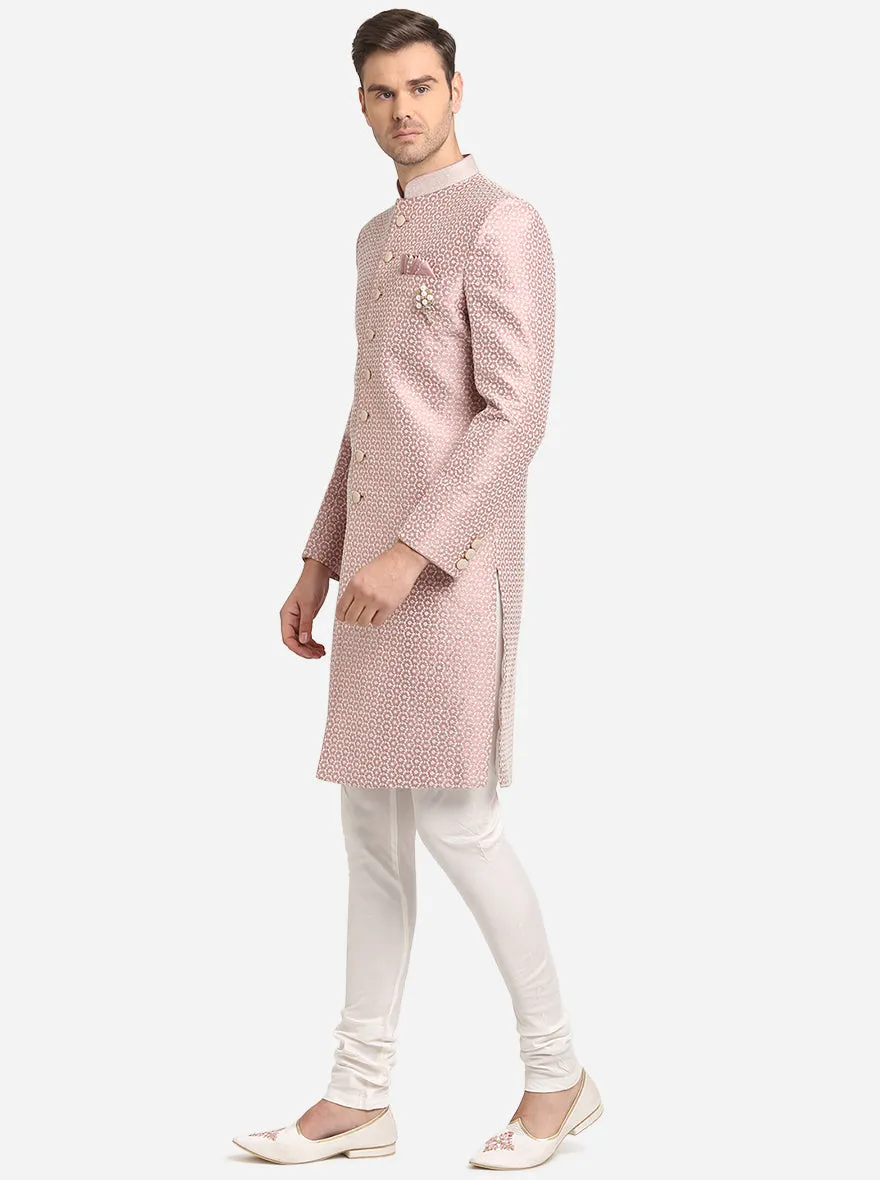 Onion Pink & Cream Indowestern | Azania