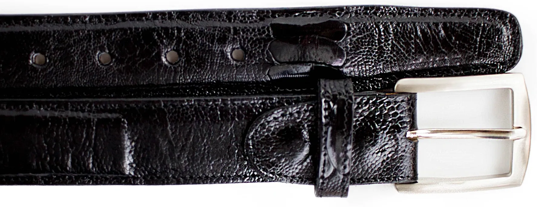 Ostrich Leg Belt- Black