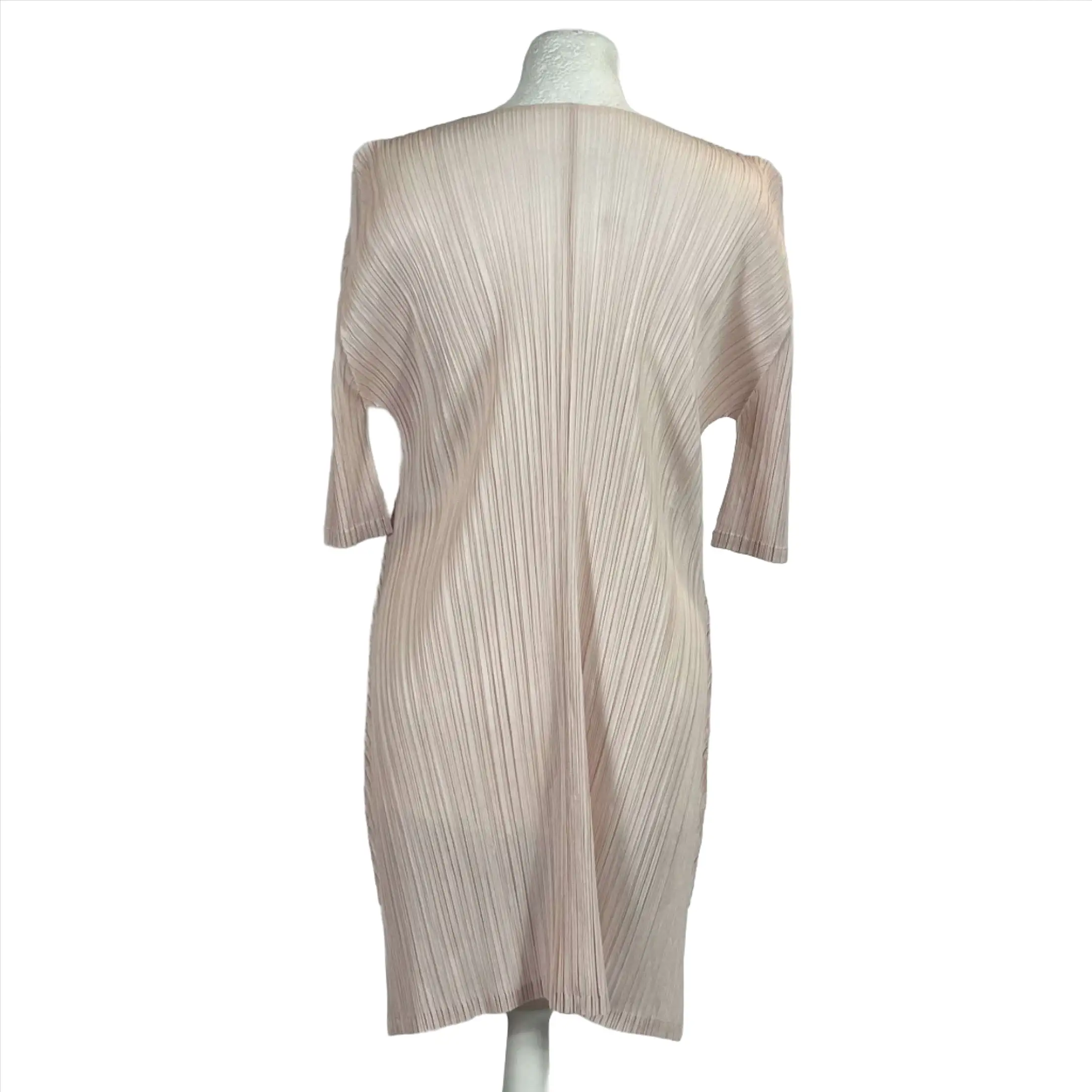 Pleats Please Issey Miyake Baby Pink Flared Midi Dress Sz5 XS/S/M/L/XL