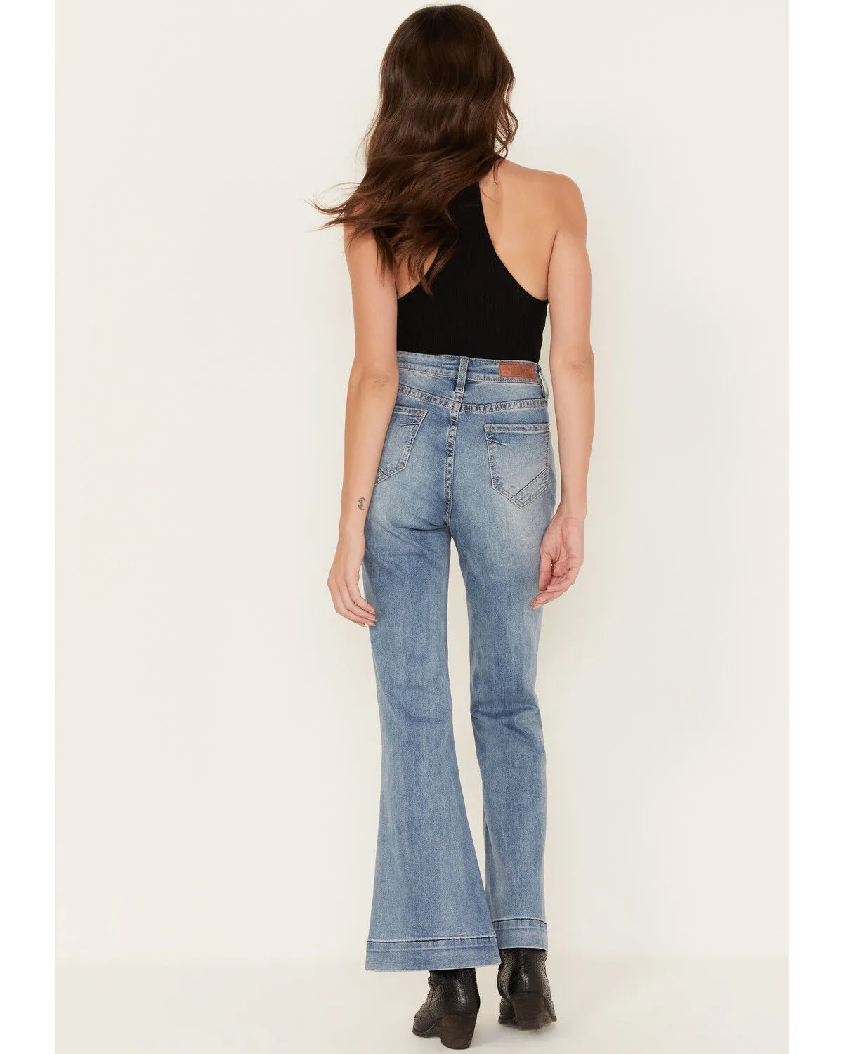 Product Name:  Rock & Roll Denim Women's High Rise Slit Denim Trouser Jeans