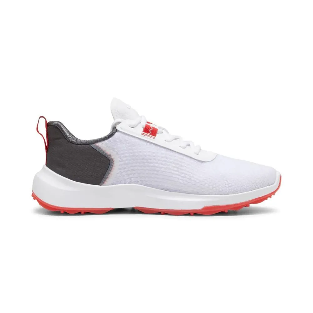 Puma Men's FUSION CRUSH SPORT Wide Spikeless Golf Shoes - Puma White /Dark Coal