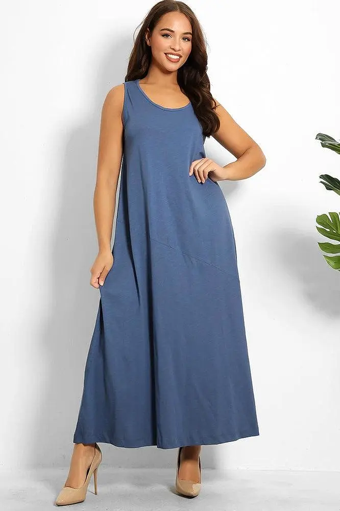 Pure Cotton Sleeveless Maxi Summer Dress