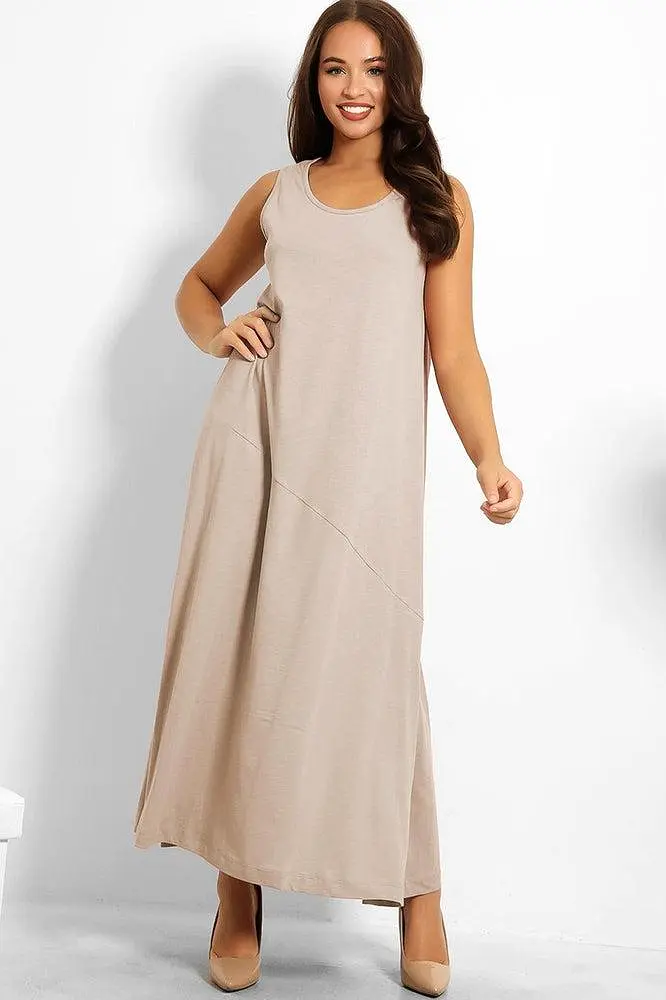 Pure Cotton Sleeveless Maxi Summer Dress