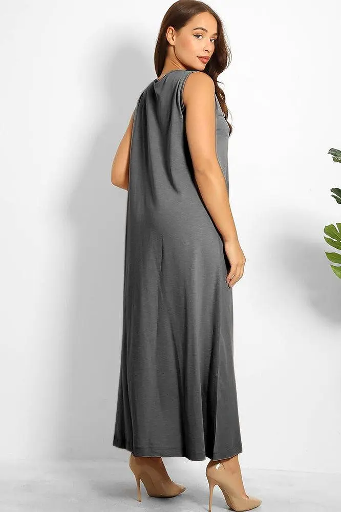 Pure Cotton Sleeveless Maxi Summer Dress