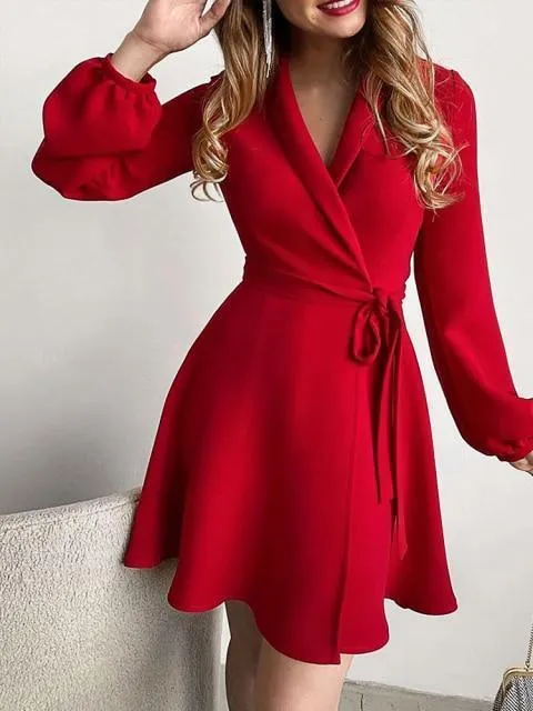 Red Party Midi-Dress