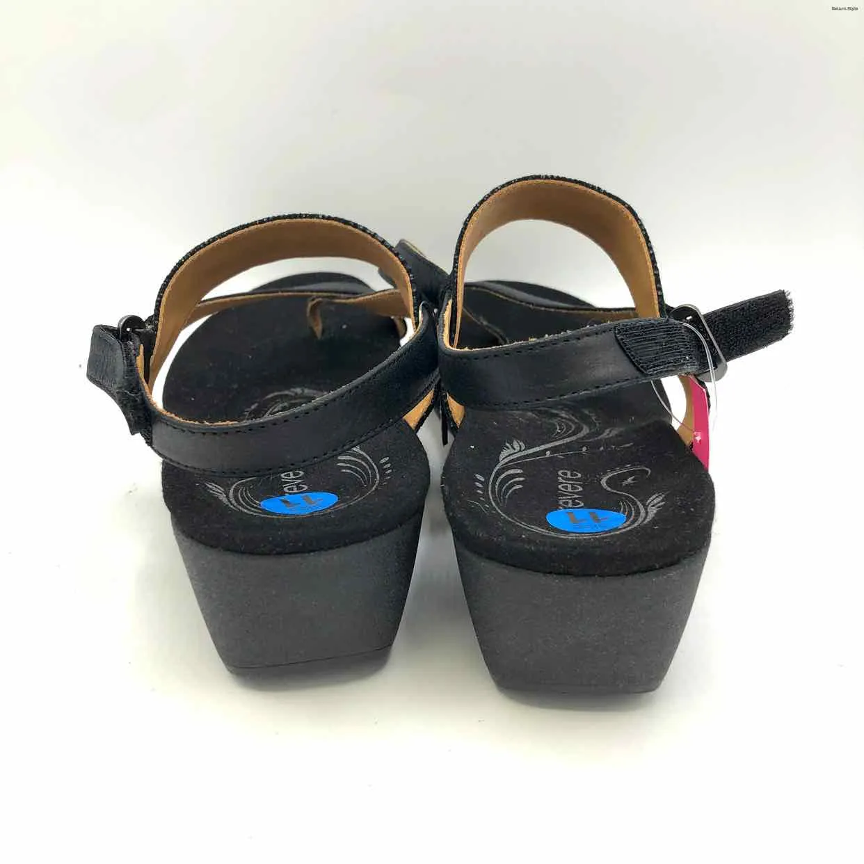 REVERE Black Leather Thong Sandal Shoe Size 42 US: 11 Shoes