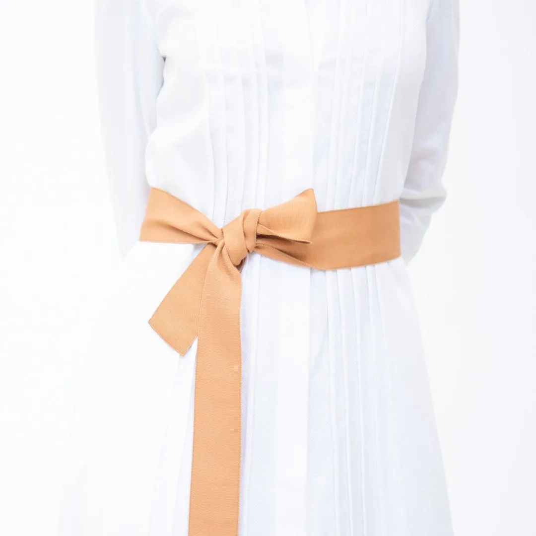 Ribbon Belt, Wide - Apricot