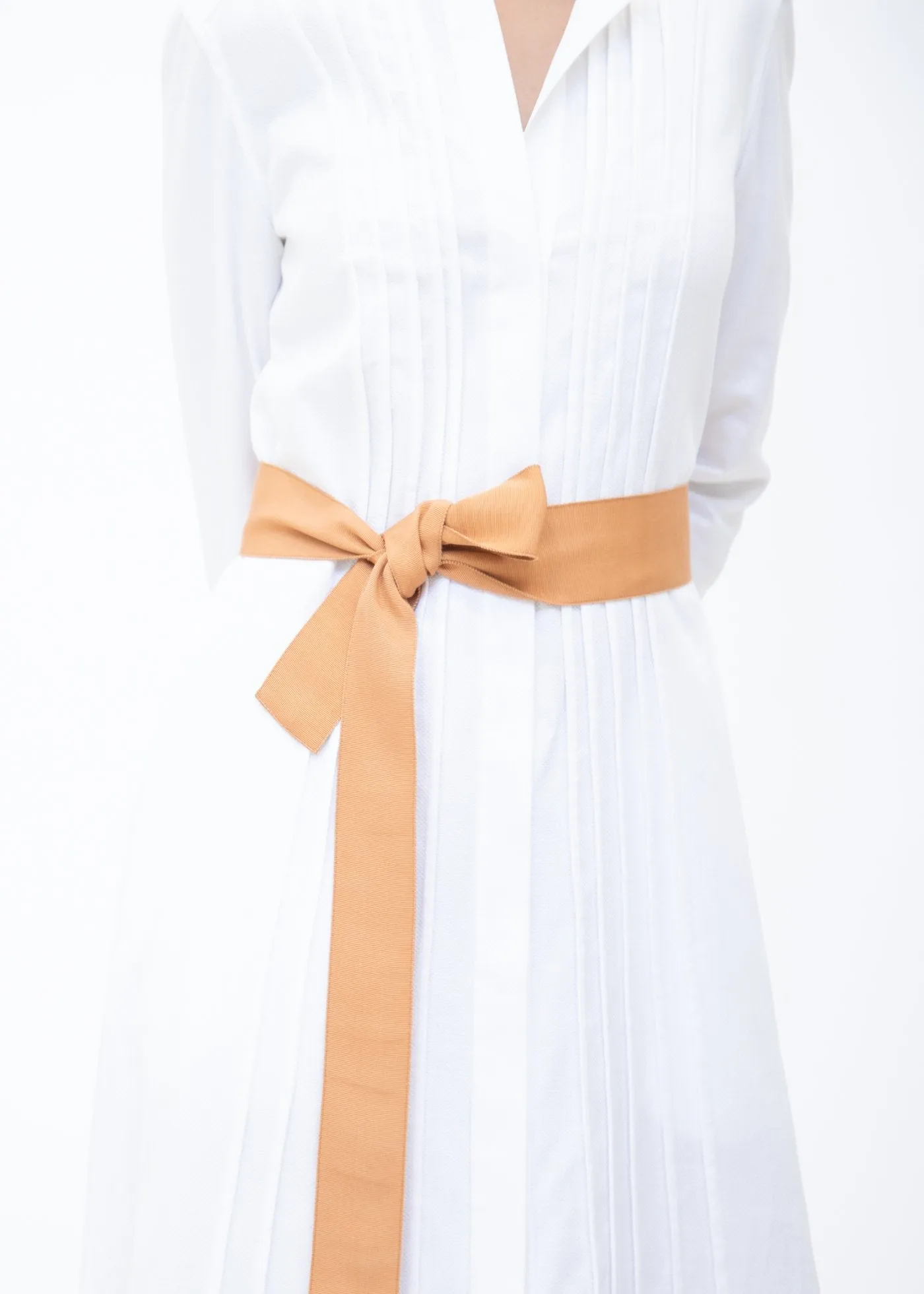 Ribbon Belt, Wide - Apricot