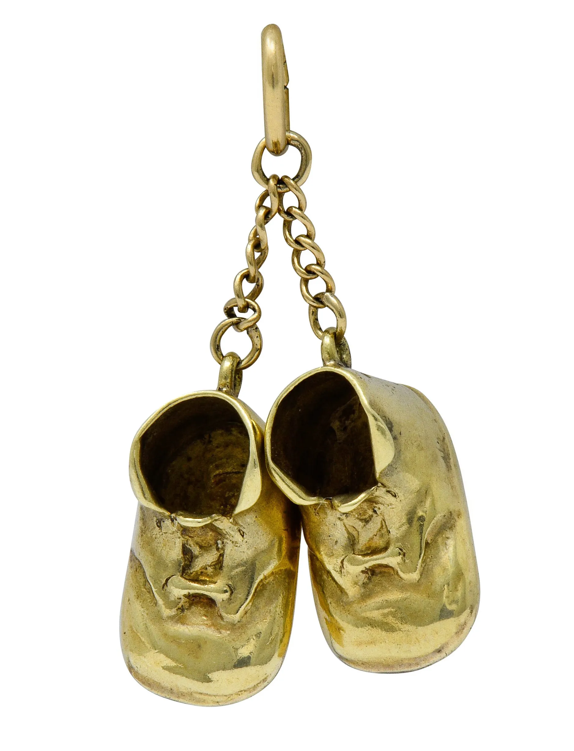 Sloan & Co. Retro 14 Karat Gold Articulated Baby Shoe Charm