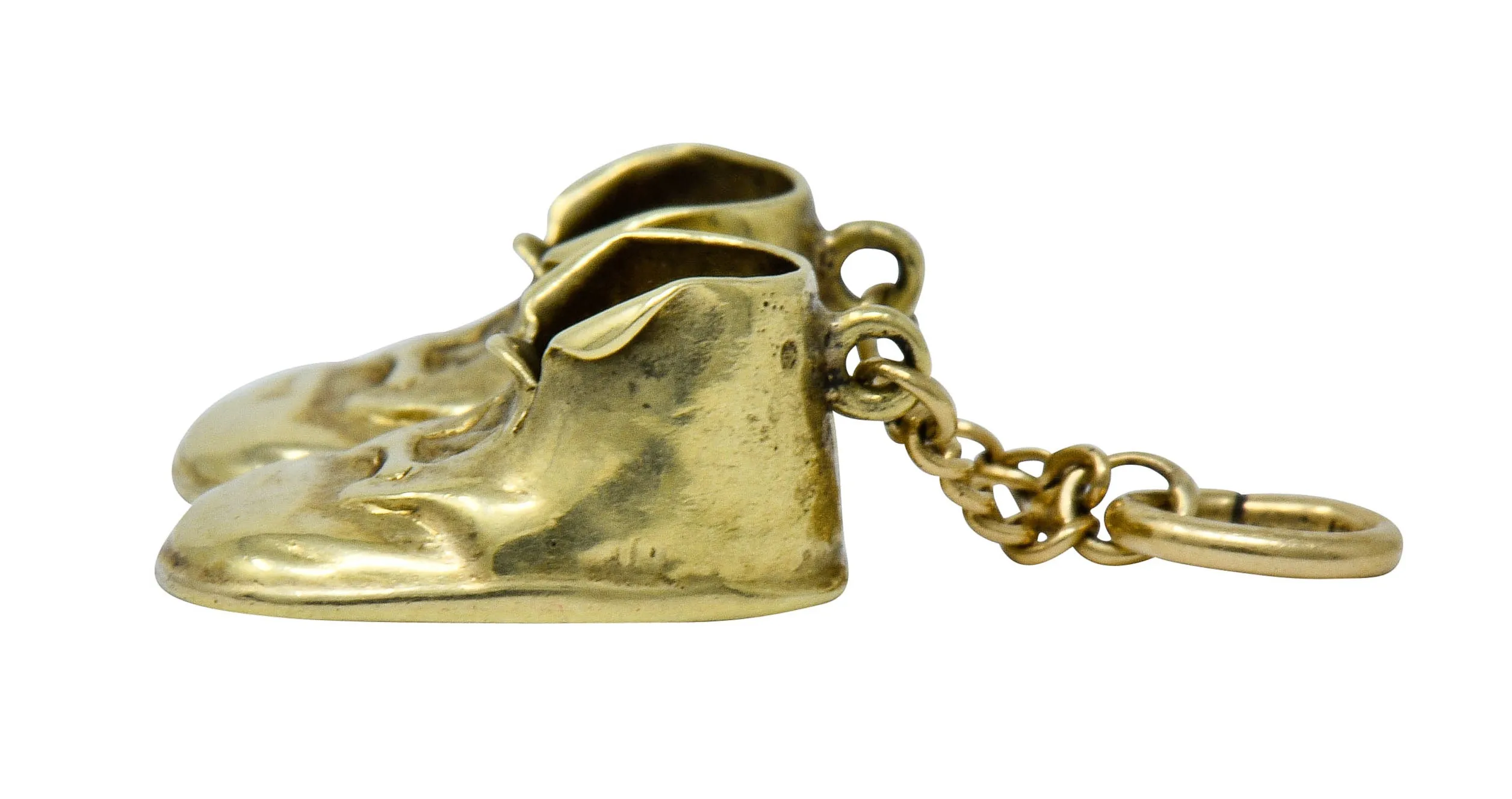 Sloan & Co. Retro 14 Karat Gold Articulated Baby Shoe Charm