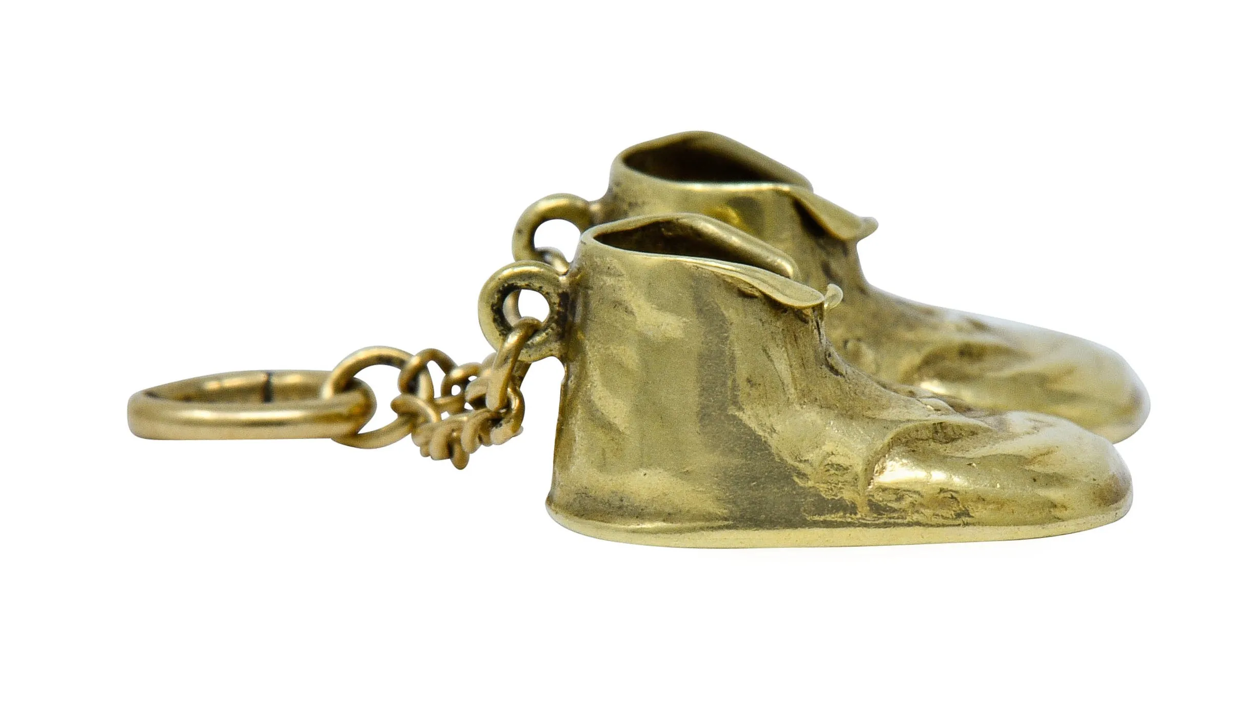 Sloan & Co. Retro 14 Karat Gold Articulated Baby Shoe Charm