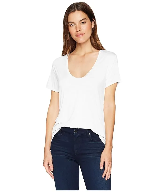 Splendid Sloane Short Sleeve Rayon Jersey Scoop Neck Tee