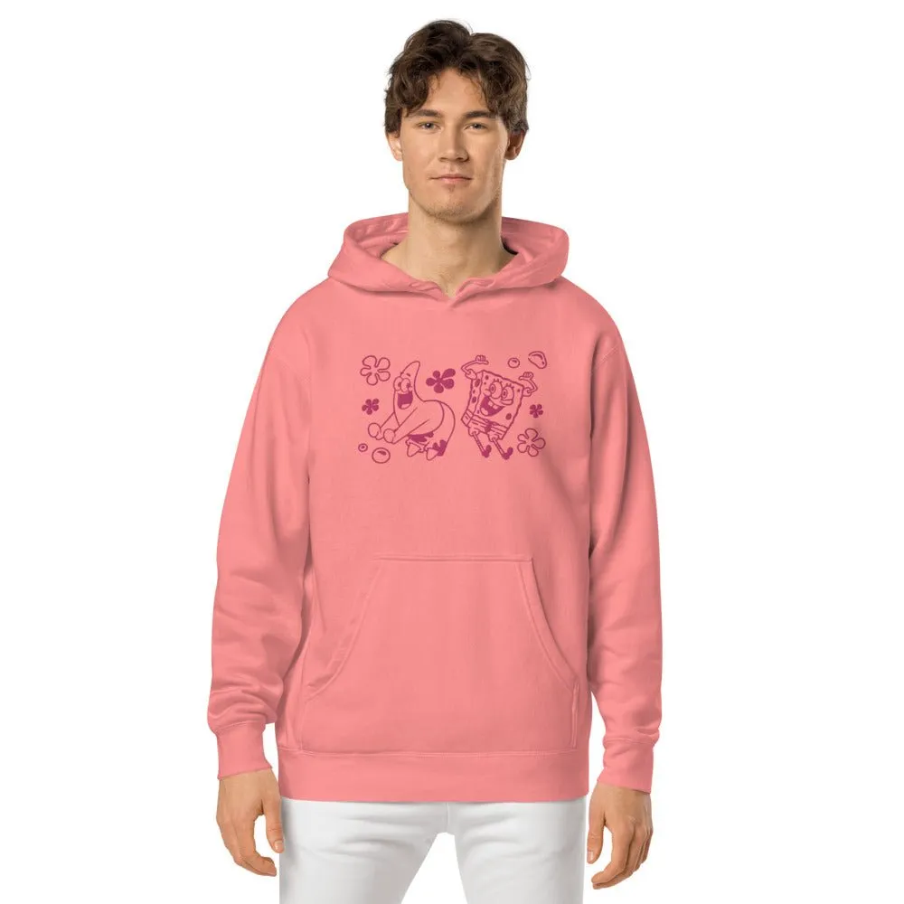 SpongeBob SquarePants Dancing Buddies Embroidered Unisex Hoodie