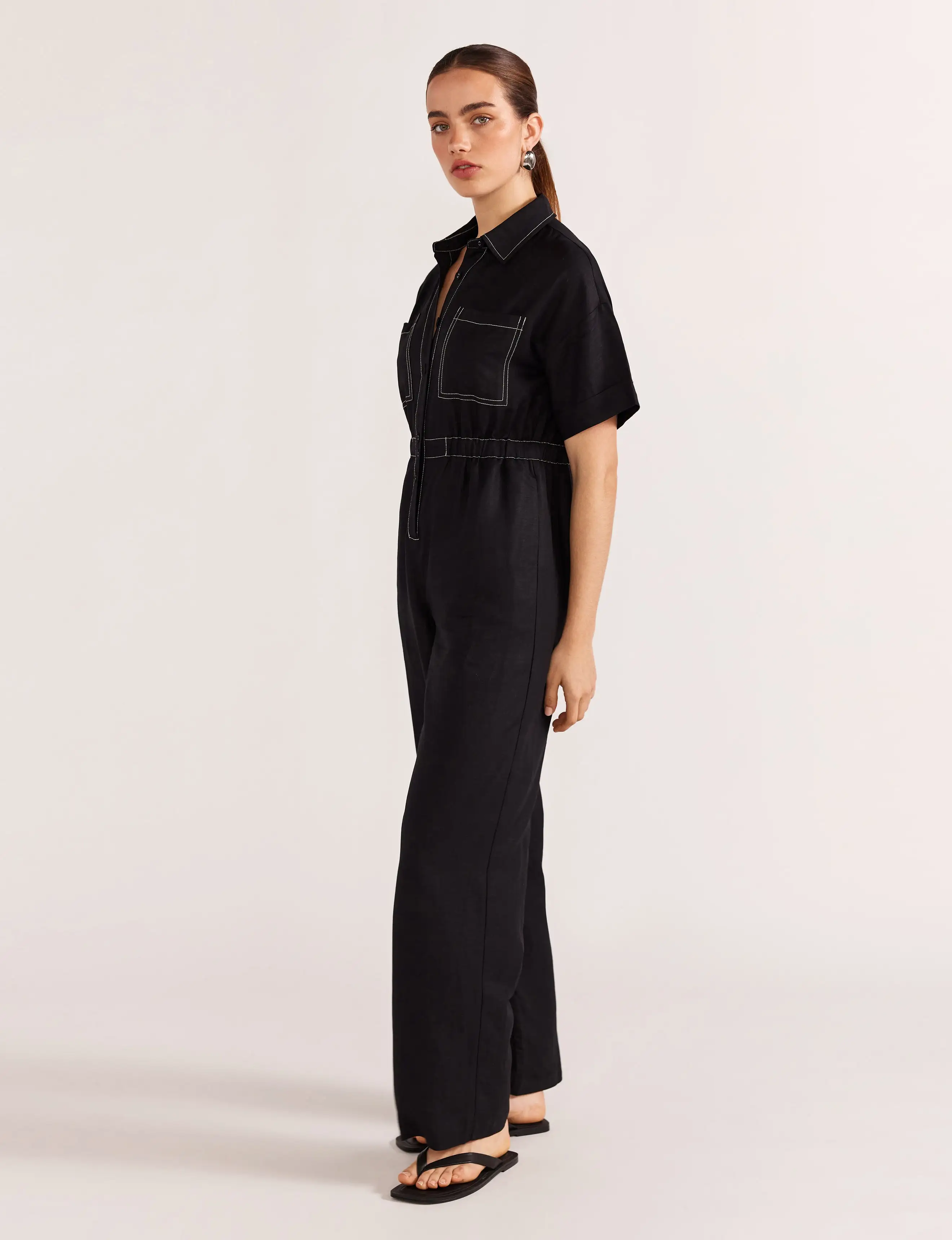 Theory Linen Jumpsuit - Black