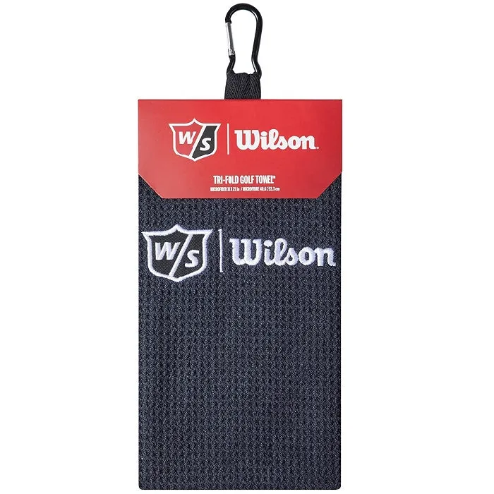 Wilson Staff Microfiber Trifold Golf Towel 16 x 21 Black